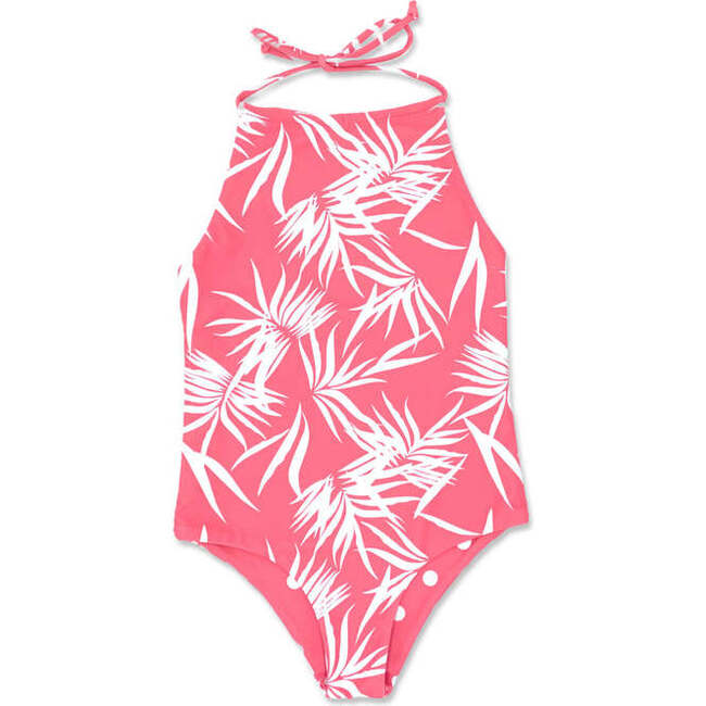 Riviera Reversible One Piece Adjustable Soft Neck Tie, Pink And White