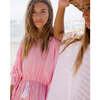 Sea Breeze Kaftan With Faux Tie, Light Pink - Cover-Ups - 3