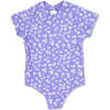 Lanikai Cap Sleeve One Piece With Soft Back Tie, Lavender And White - One Pieces - 1 - thumbnail
