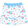 Retro Tropical 4-Way Stretch Baby Trunk, Multicolors And Blue - Swim Trunks - 2