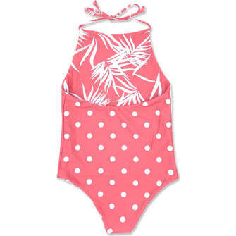 Riviera Reversible One Piece Adjustable Soft Neck Tie, Pink And White - One Pieces - 4
