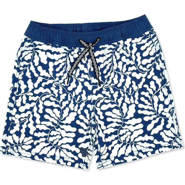 Kelp 4-Way Stretch Trunk, Navy And White