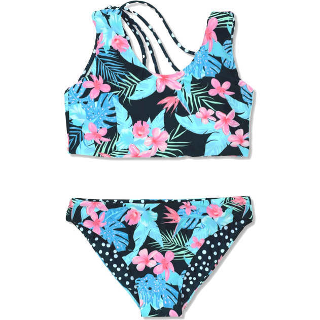 Summer Sun Reversible Bikini, Multicolors And Black