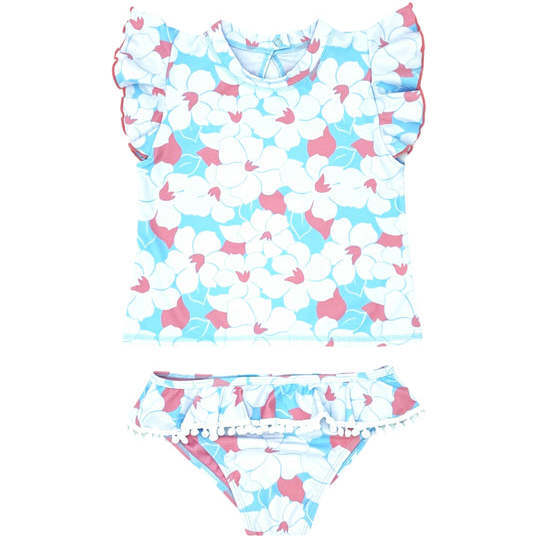 Seashell Short Sleeve Baby Ruffle Set, Multicolors And Blue - Feather 4 ...