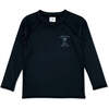 Single Fin Long Sleeve Rash Top, Black - Rash Guards - 1 - thumbnail