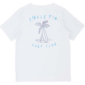Single Fin Short Sleeve Rash Top, White - Rash Guards - 3