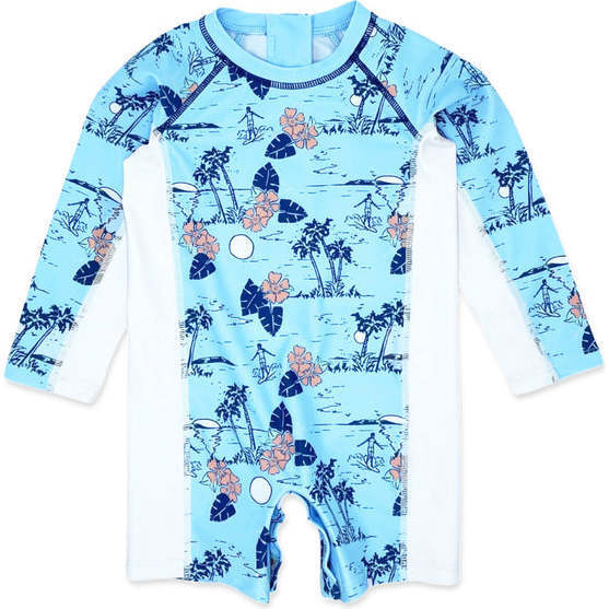 Shorebreak Long Sleeve Baby 4-Way Stretch Surf Suit, Blue