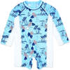 Shorebreak Long Sleeve Baby 4-Way Stretch Surf Suit, Blue - One Pieces - 1 - thumbnail