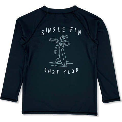 Single Fin Long Sleeve Baby Rash Top, Black - Rash Guards - 2