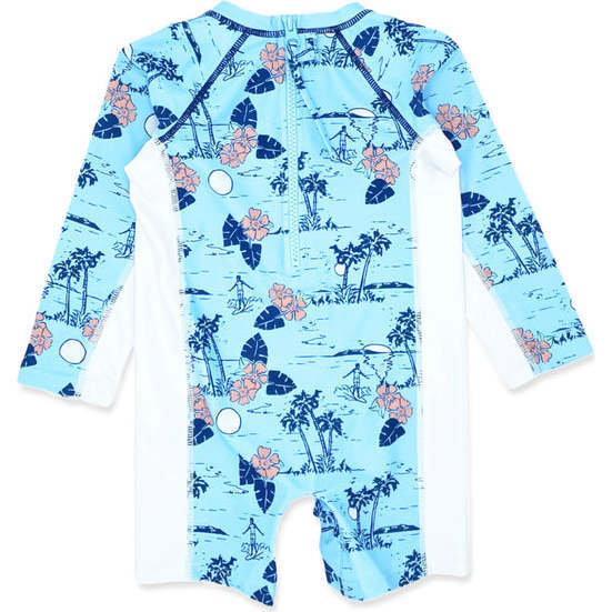 Shorebreak Long Sleeve Baby 4-Way Stretch Surf Suit, Blue - One Pieces - 2