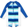 Shorebreak Long Sleeve Baby 4-Way Stretch Surf Suit, Navy And White - One Pieces - 2