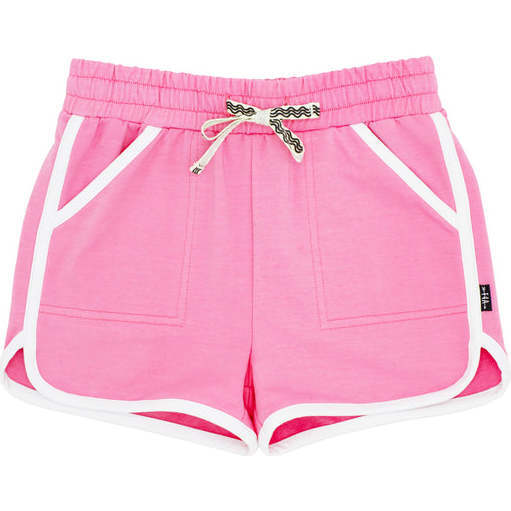 Daisy Working Drawstring Shorts With Pockets, Pink