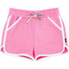 Daisy Working Drawstring Shorts With Pockets, Pink - Shorts - 1 - thumbnail