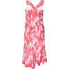 Coastline Maxi Dress With Adjustable Shoulder Straps, Pink And White - Dresses - 2