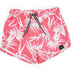Castaway Swim 4-Way Stretch Shorts, Pink And White - Swim Trunks - 1 - thumbnail