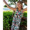 Coastline Maxi Dress With Adjustable Shoulder Straps, Multicolors And Black - Dresses - 3 - thumbnail