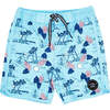 Islander Baby 4-Way Stretch Boardshorts, Blue And Multicolors - Swim Trunks - 1 - thumbnail