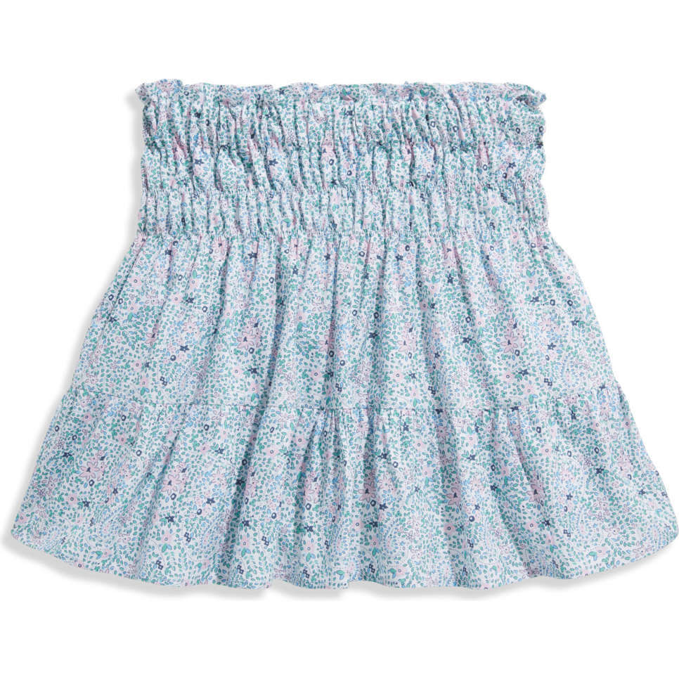 Belinda Smocked Skirt, Forget Me Not - Skirts - 1