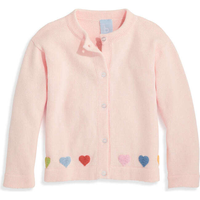 Applique Heart Cardigan, Pink