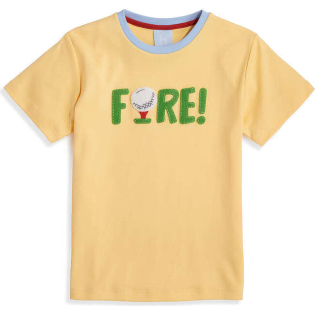 Applique Pima Tee, Yellow And Fore - T-Shirts - 1