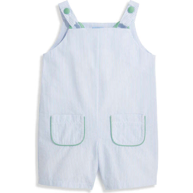 Heath Overall, Blue Seersucker Stripe