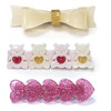 Lilies & Roses- Bear with Hearts and Bow Alligator Clip (Set of 3) - Hair Accessories - 1 - thumbnail