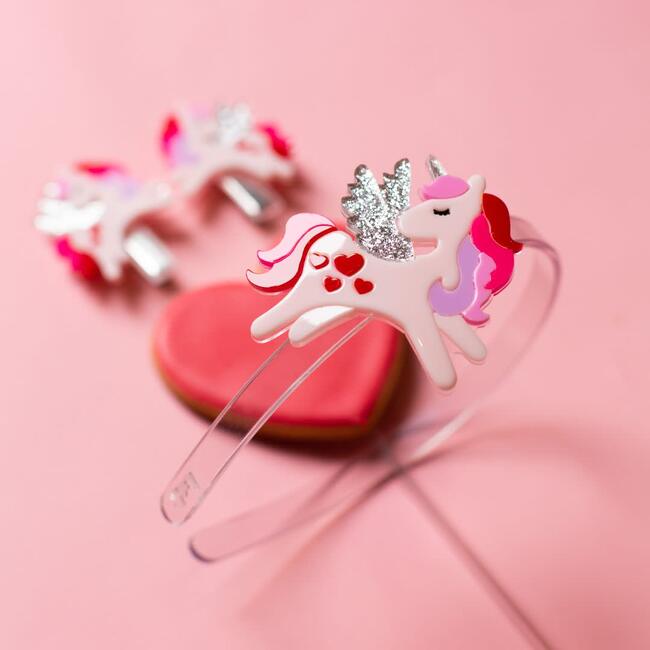 Lilies & Roses- Unicorn Valentine's Headband - Hair Accessories - 2