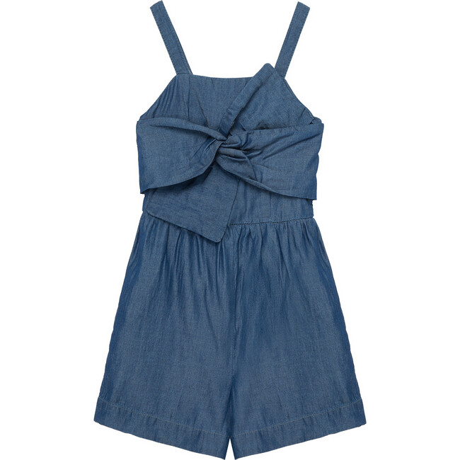 Bow Front Romper, Chambray - Rompers - 1