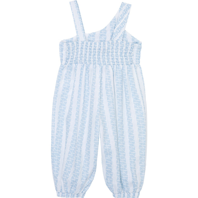 Baby Asymmetrical Romper, Blue - Rompers - 2