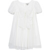 Chiffon Bow Dress, White - Dresses - 1 - thumbnail