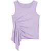 Gathered Waterfall Tank, Purple - T-Shirts - 1 - thumbnail