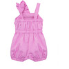 Baby Pleated Romper, Purple - Rompers - 2