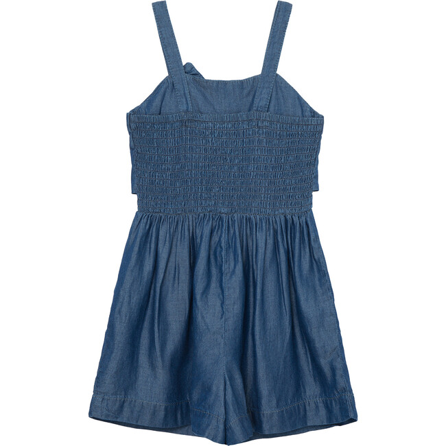 Bow Front Romper, Chambray - Rompers - 2