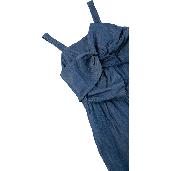 Bow Front Romper, Chambray - Rompers - 3