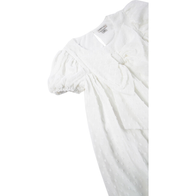 Chiffon Bow Dress, White - Dresses - 3