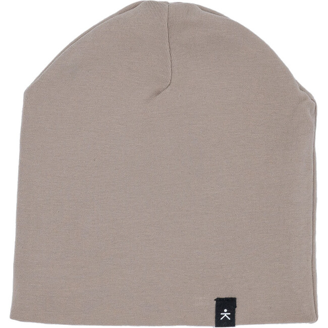 Slouchy Jersey Rib Beanie, Taupe