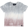 Short Sleeve Cotton Tee, Mauve Dip Dye - T-Shirts - 1 - thumbnail