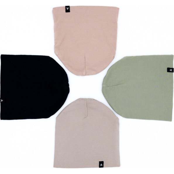 Slouchy Jersey Rib Beanie, Dusty Mauve - Hats - 2