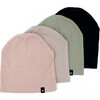 Slouchy Jersey Rib Beanie, Dusty Mauve - Hats - 3