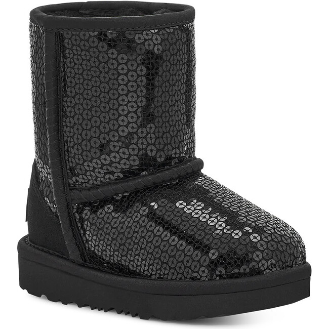 Classic Sequin Toddler Winter Boots, Black - Boots - 2