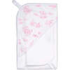 Toile Hooded Towel, Pink - Bath Towels - 1 - thumbnail