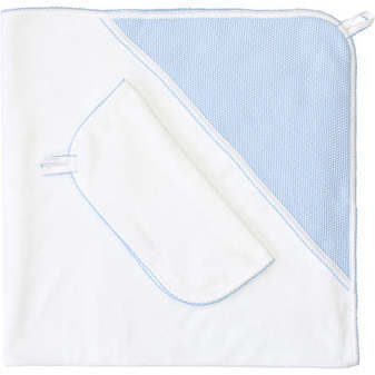 Bubble Hooded Towel, Blue