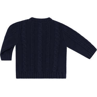 Nella Knit Cardigan, Navy - Sweaters - 2