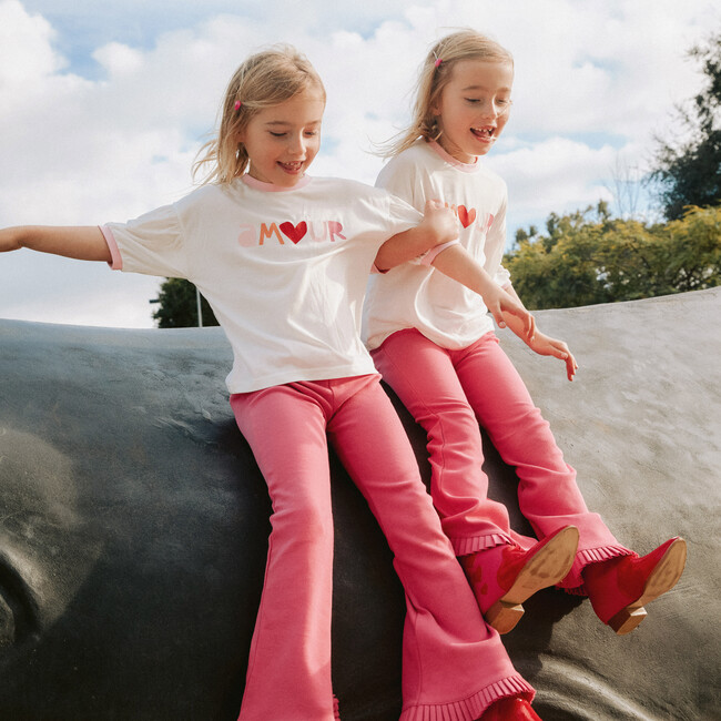 Tatum Puff Sleeve Tee, Amour - T-Shirts - 2