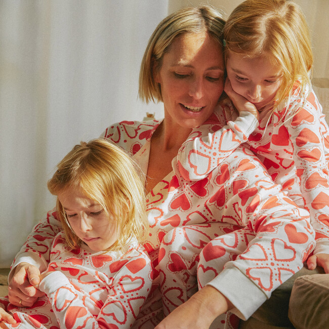 Taylor Pajama Set, Vintage Red Hearts - Pajamas - 4