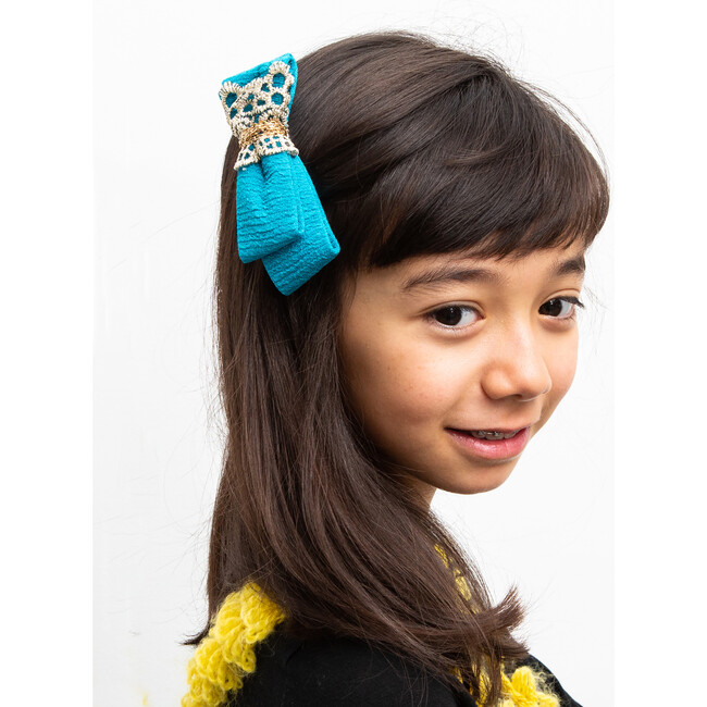 Ava Hairclip, Blue - Hair Accessories - 2