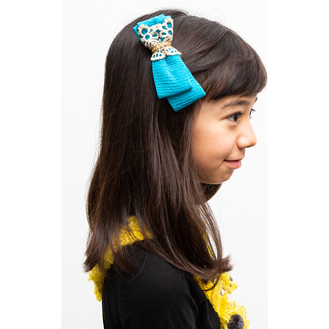 Ava Hairclip, Blue - Hair Accessories - 3