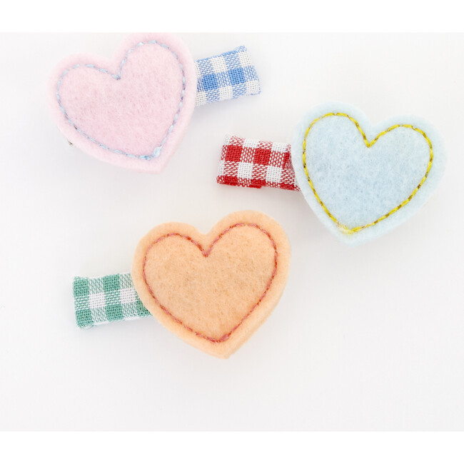 Felt Heart Hair Clips - Hair Accessories - 3