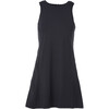 Women's Panama Sleeveless A-Line Dress, Black - Dresses - 1 - thumbnail