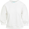Women's Cedar 3/4 Bubble Sleeve Pullover, White - Sweatshirts - 1 - thumbnail